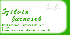 szilvia juracsek business card
